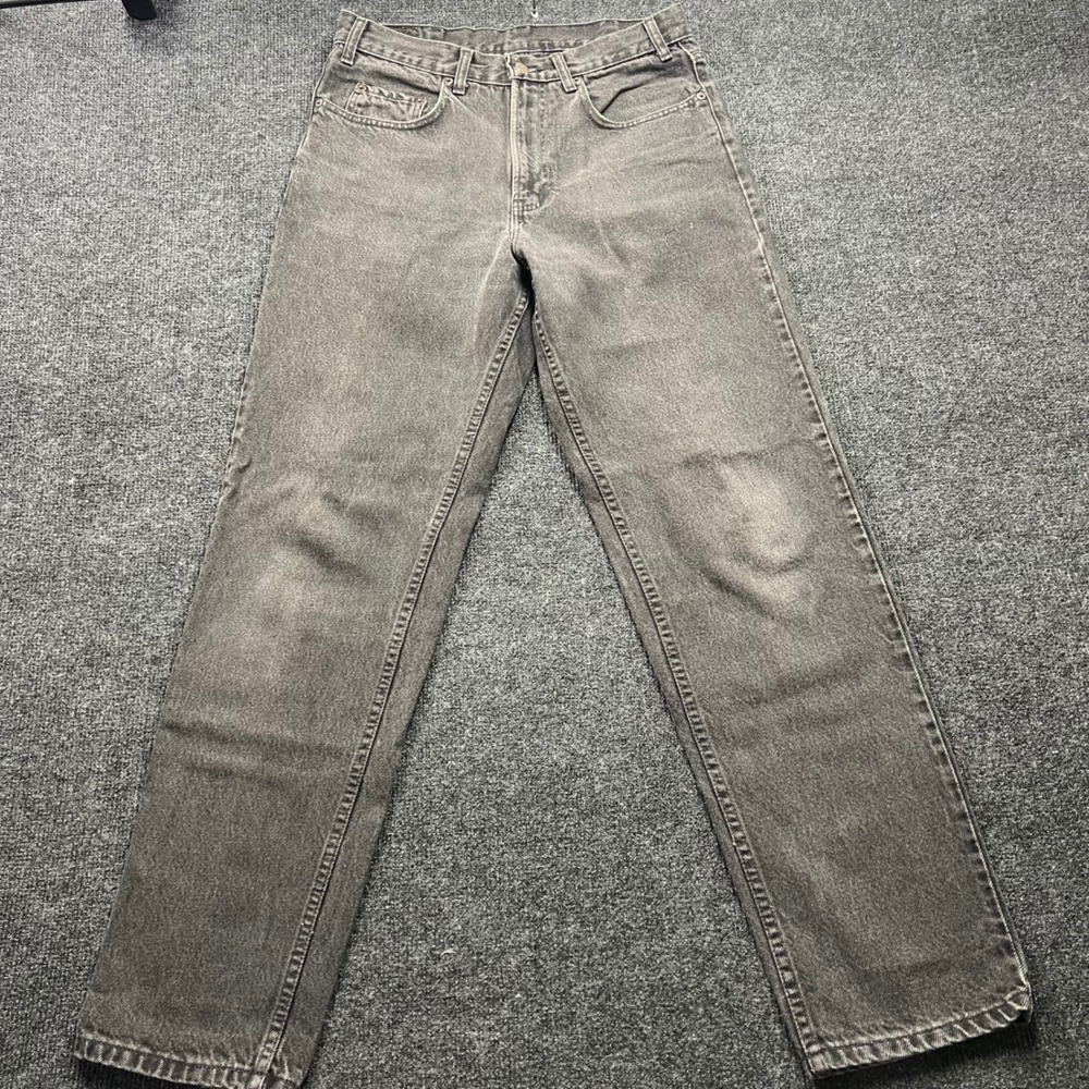 Vintage Gap Denim Easy Fit Jeans Mens 33x32 Faded Black Made in USA 90s 31x31